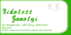 nikolett zamolyi business card